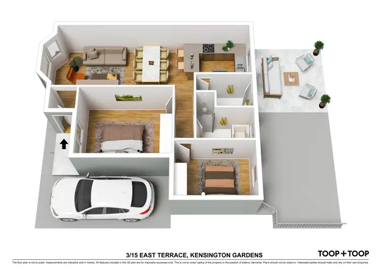 Floorplan of Homely unit listing, 3/15 East Terrace, Kensington Gardens SA 5068