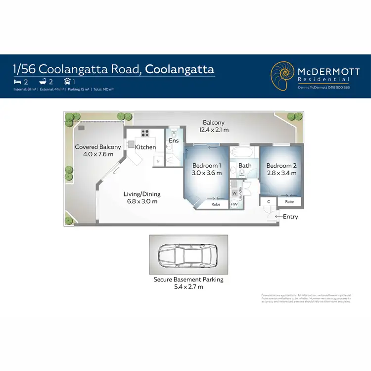 Floorplan of Homely unit listing, 1/56 Coolangatta Road, Coolangatta QLD 4225