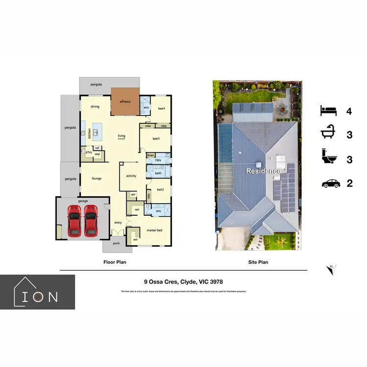 Floorplan of Homely house listing, 9 Ossa Crescent, Clyde VIC 3978