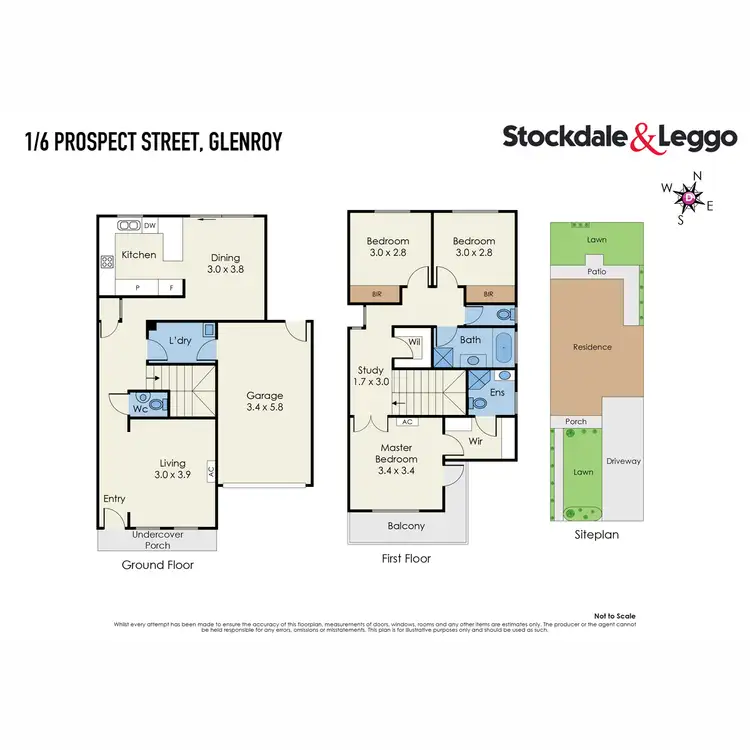 Floorplan of Homely townhouse listing, 1/6 Prospect Street, Glenroy VIC 3046