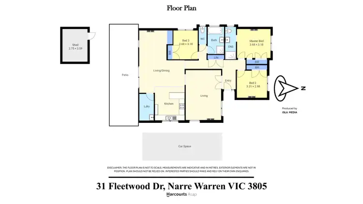 Floorplan of Homely house listing, 31 fleetwood Drive, Narre Warren VIC 3805