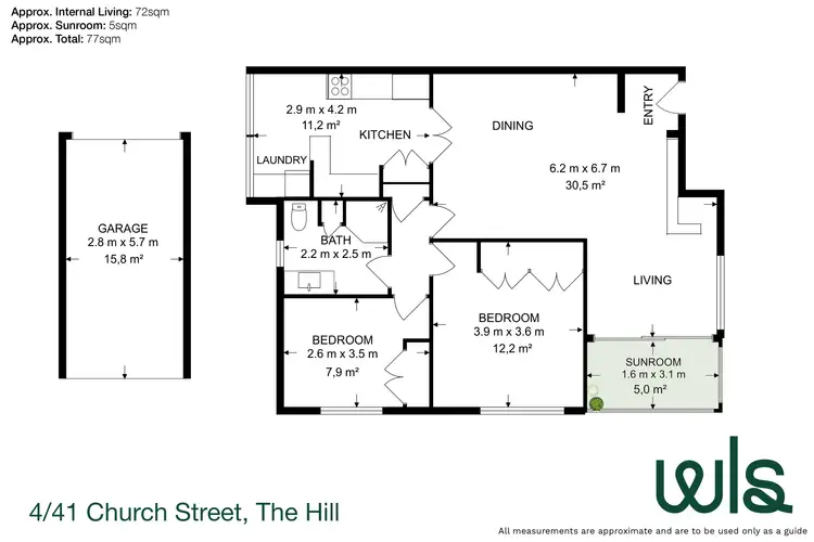 Floorplan of Homely unit listing, 4/41 Church Street, The Hill NSW 2300
