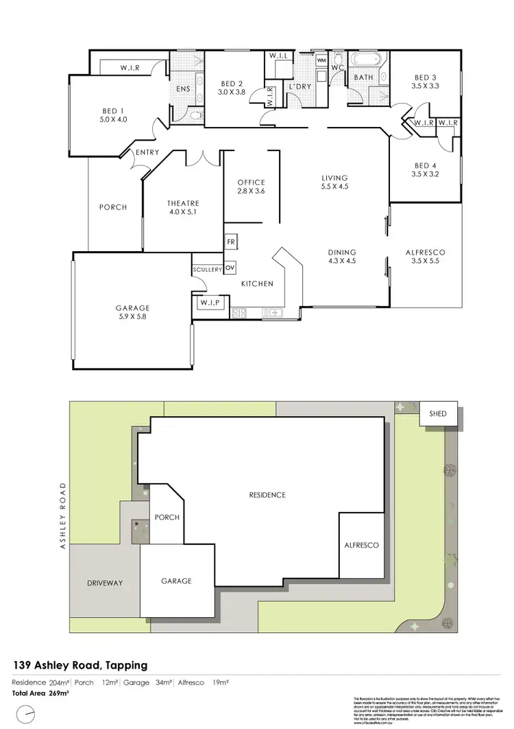 Floorplan of Homely house listing, 139 Ashley Road, Tapping WA 6065