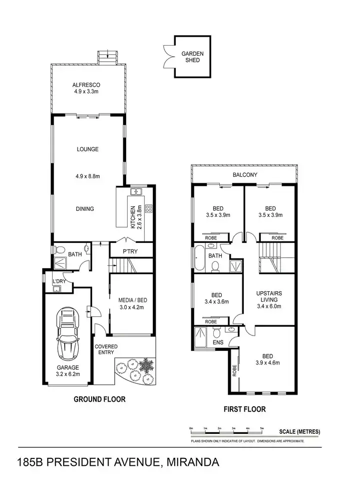 Floorplan of Homely house listing, 185B President Avenue, Miranda NSW 2228