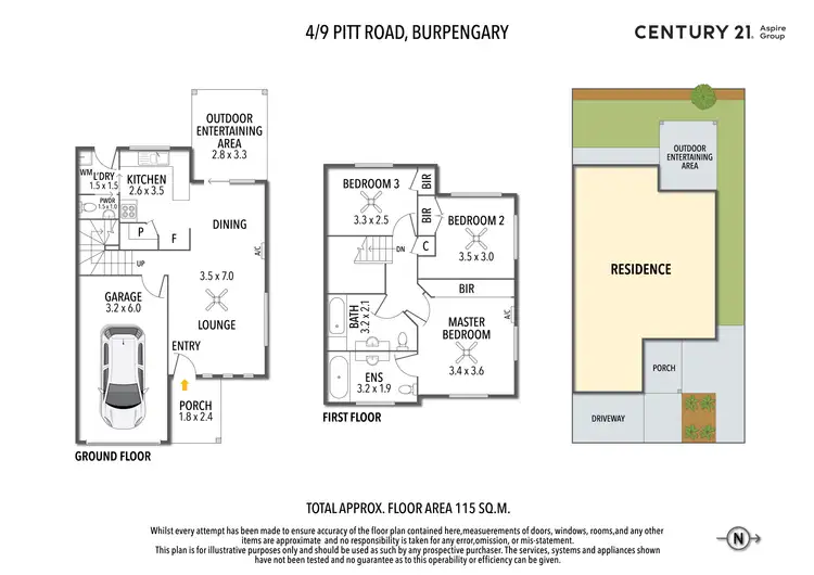 Floorplan of Homely townhouse listing, 4/9 Pitt Road, Burpengary QLD 4505