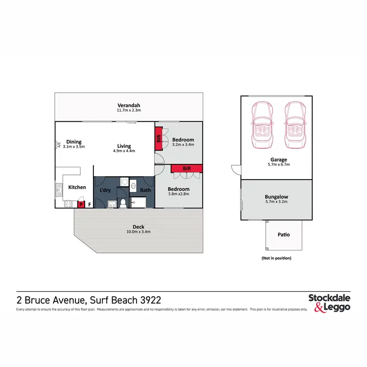 Floorplan of Homely house listing, 2 Bruce Avenue, Surf Beach VIC 3922