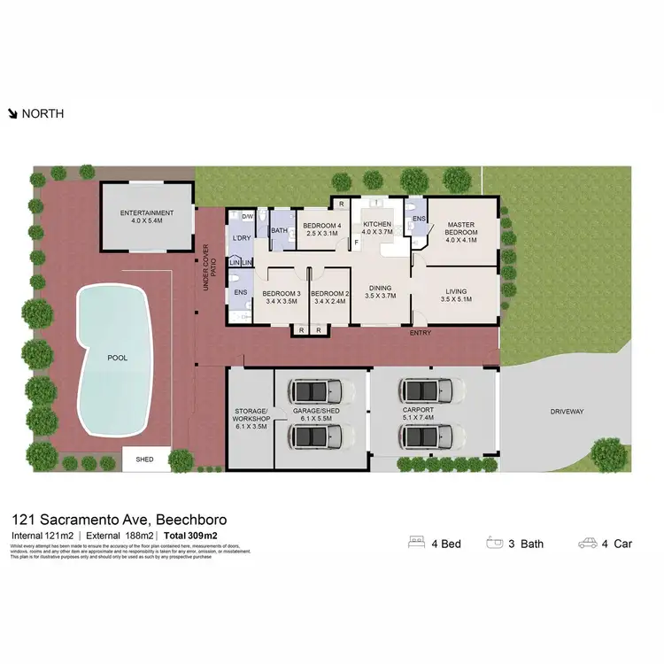 Floorplan of Homely house listing, 121 Sacramento Avenue, Beechboro WA 6063