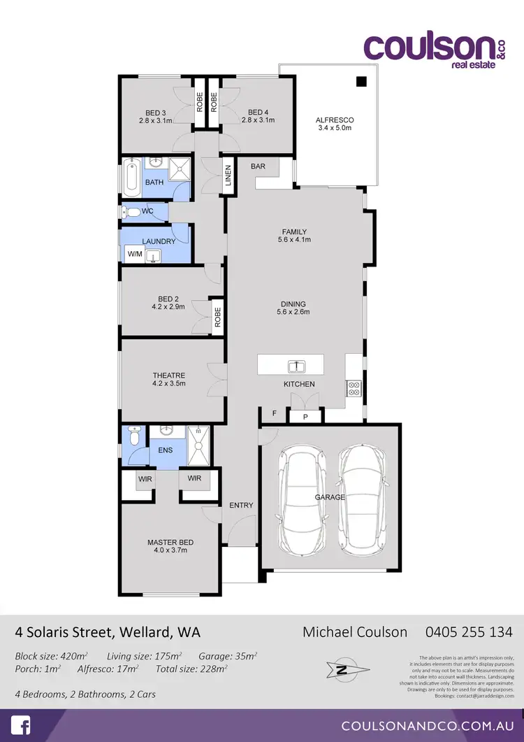 Floorplan of Homely house listing, 4 Solaris Street, Wellard WA 6170
