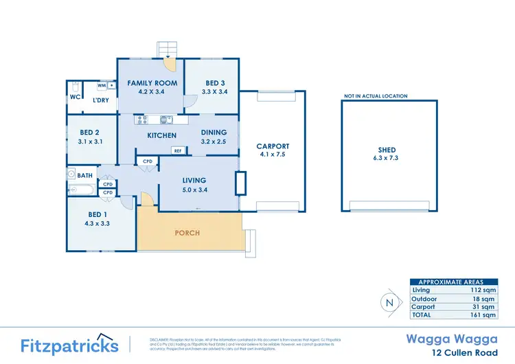 Floorplan of Homely house listing, 12 Cullen Road, Wagga Wagga NSW 2650