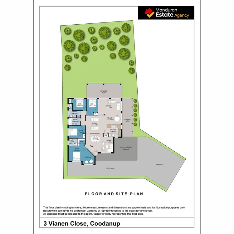 Floorplan of Homely house listing, 3 Vianen Close, Coodanup WA 6210