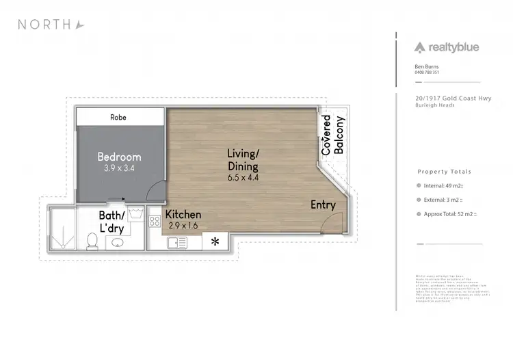 Floorplan of Homely unit listing, 20/1921 Gold Coast Highway, Burleigh Heads QLD 4220
