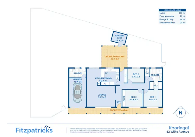 Floorplan of Homely house listing, 62 Wilks Avenue, Kooringal NSW 2650