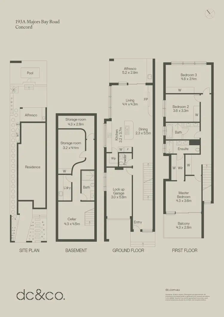 Floorplan of Homely semi-detached listing, 193A Majors Bay Road, Concord NSW 2137