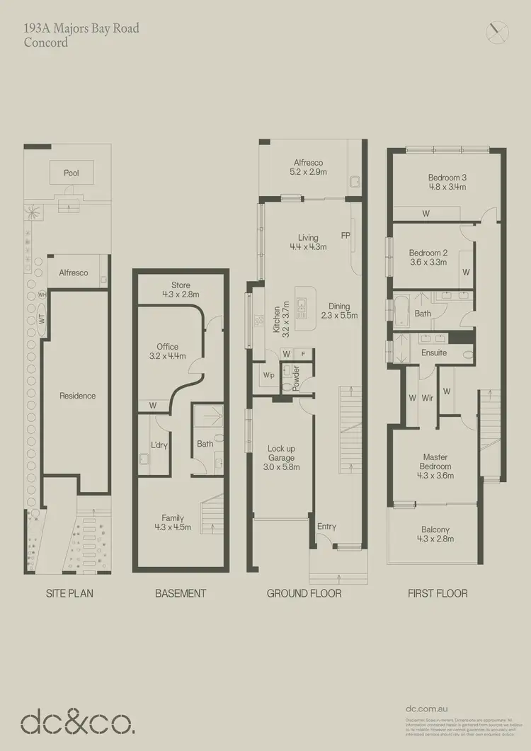 Floorplan of Homely semi-detached listing, 193A Majors Bay Road, Concord NSW 2137