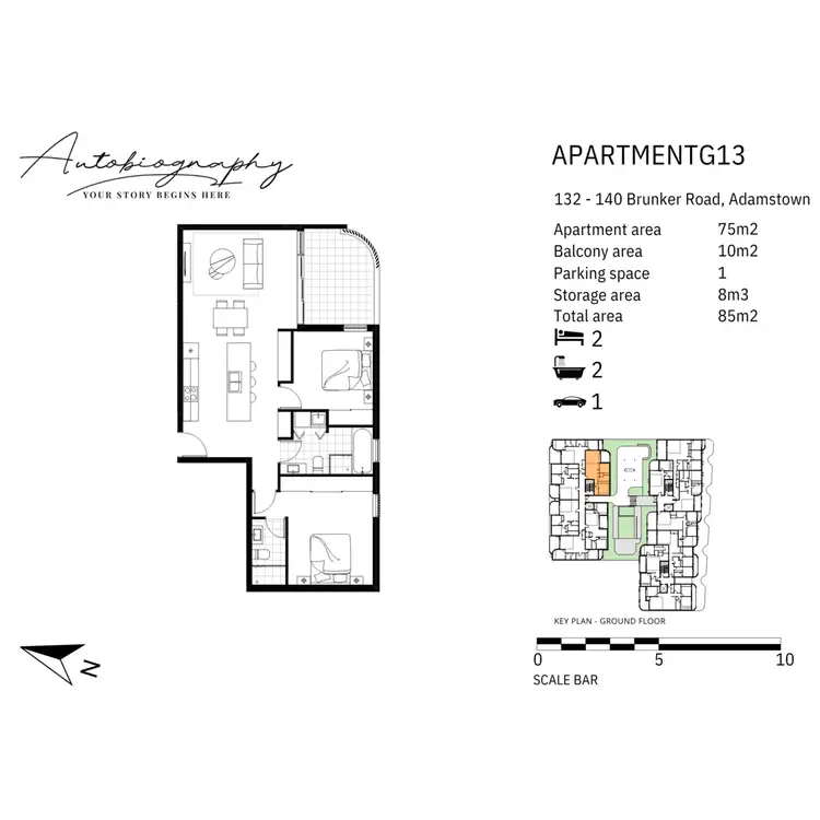 Floorplan of Homely apartment listing, 13/132-140 Brunker Road, Adamstown NSW 2289