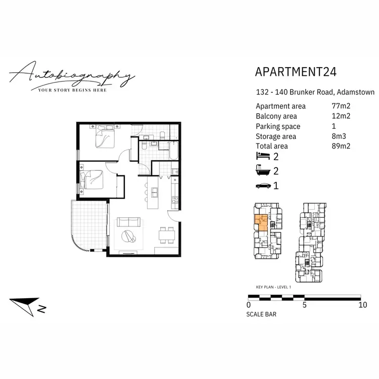 Floorplan of Homely apartment listing, 24/132-140 Brunker Road, Adamstown NSW 2289