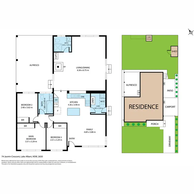 Floorplan of Homely house listing, 74 Jasmin Crescent, Lake Albert NSW 2650
