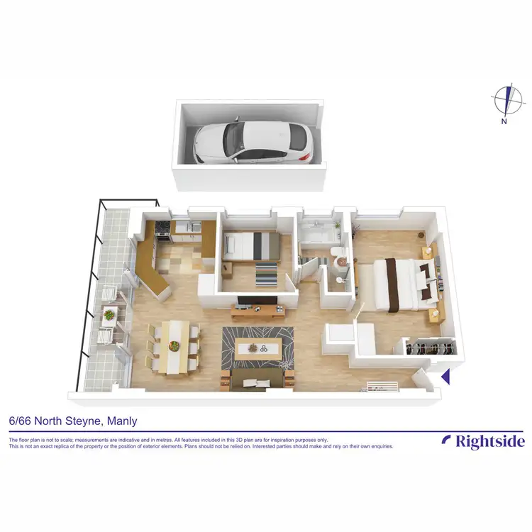 Floorplan of Homely unit listing, 6/66 North Steyne, Manly NSW 2095