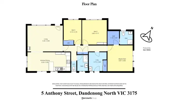 Floorplan of Homely house listing, 5 Anthony Street, Dandenong North VIC 3175
