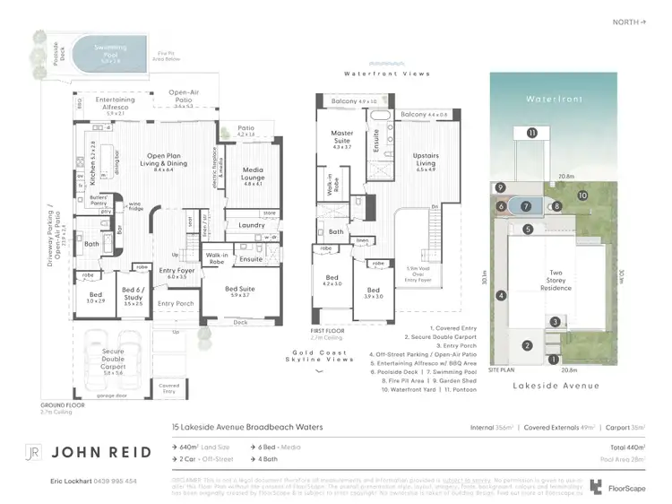 Floorplan of Homely house listing, 15 Lakeside Avenue, Broadbeach Waters QLD 4218