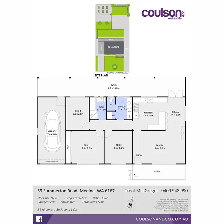 Floorplan of Homely house listing, 59 Summerton Road, Medina WA 6167