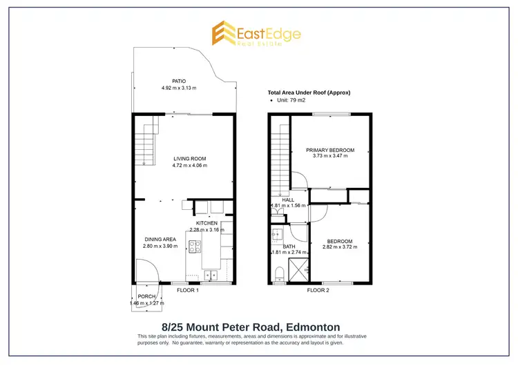 Floorplan of Homely townhouse listing, 8/25 Mount Peter Road, Edmonton QLD 4869