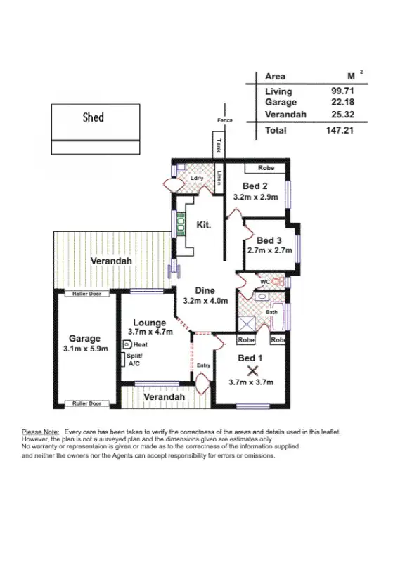 Floorplan of Homely unit listing, 2/33 Golfers Avenue, Seaton SA 5023