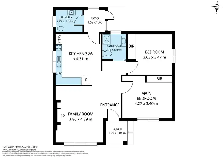 Floorplan of Homely house listing, 158 Raglan Street, Sale VIC 3850