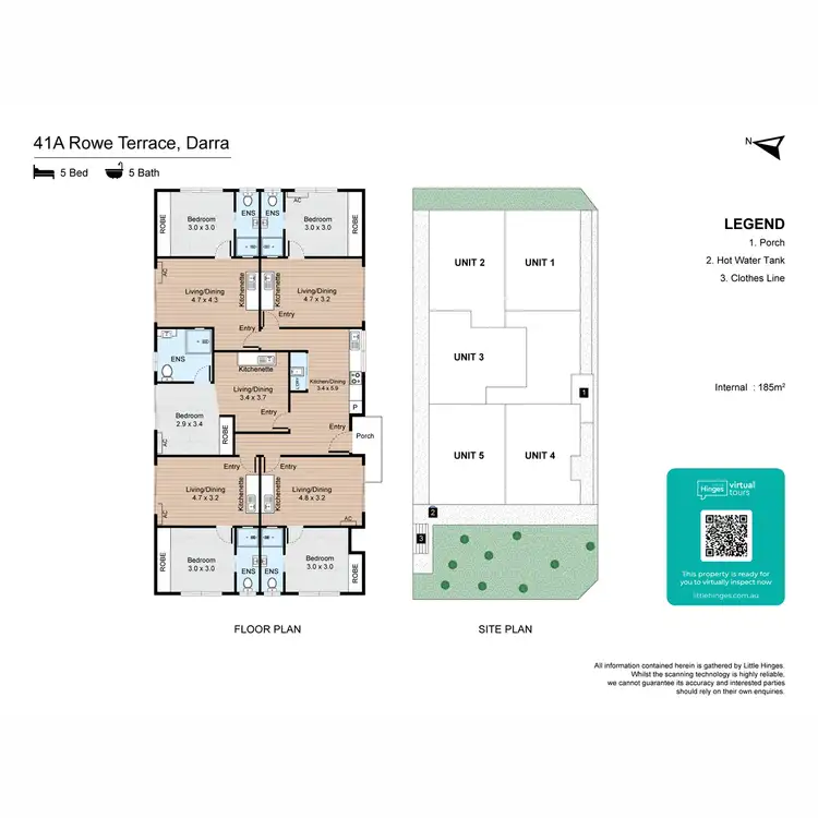Floorplan of Homely block of units listing, 41a Rowe Tce, Darra QLD 4076