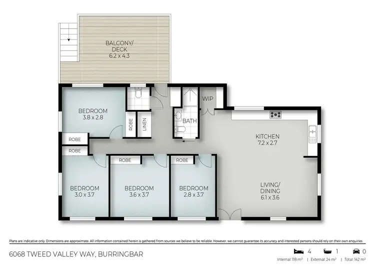 Floorplan of Homely house listing, 6068 Tweed Valley Way, Burringbar NSW 2483