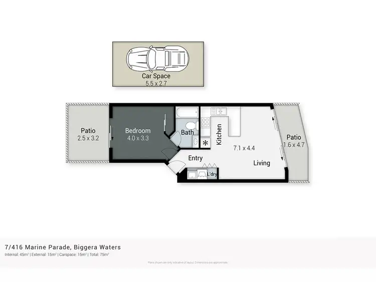 Floorplan of Homely unit listing, 7/416 Marine Parade, Biggera Waters QLD 4216