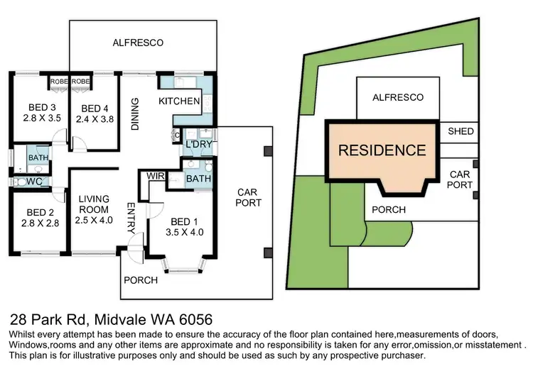 Floorplan of Homely house listing, 28A Park Road, Midvale WA 6056