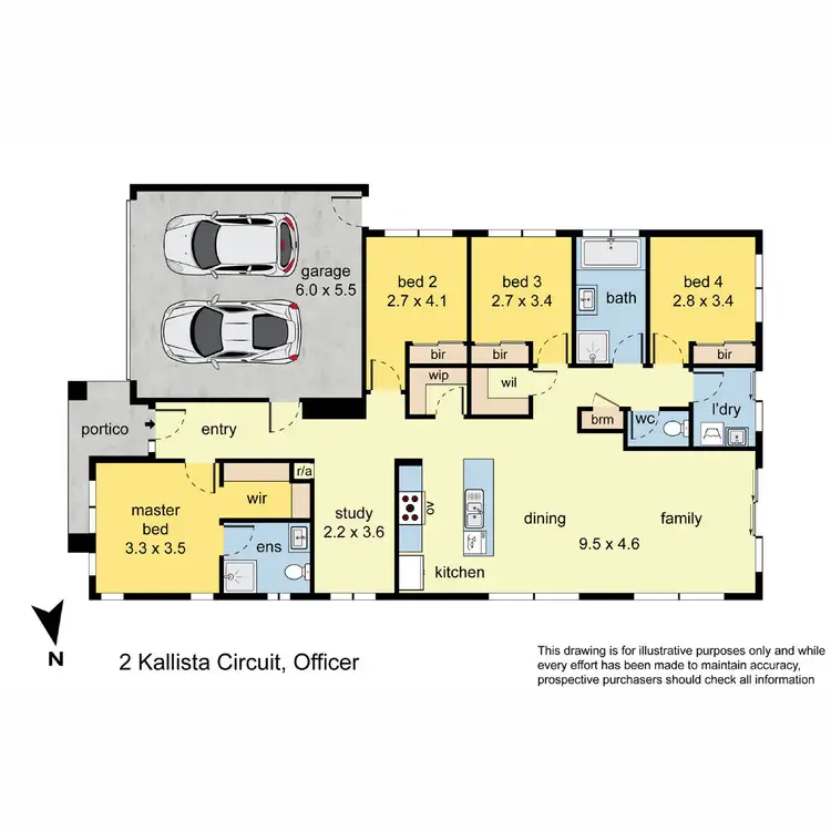 Floorplan of Homely house listing, 2 Kallista Circuit, Officer VIC 3809