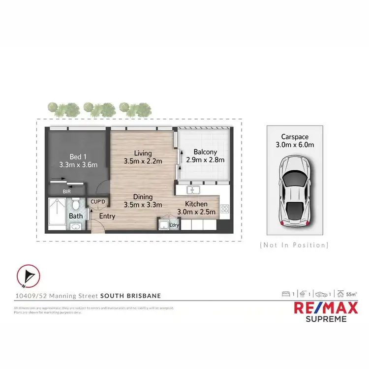 Floorplan of Homely apartment listing, 10409/52 Manning Street, South Brisbane QLD 4101
