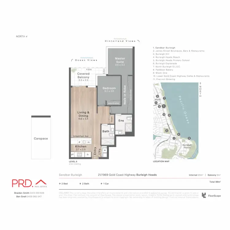 Floorplan of Homely unit listing, 21/1969 Gold Coast Highway, Burleigh Heads QLD 4220