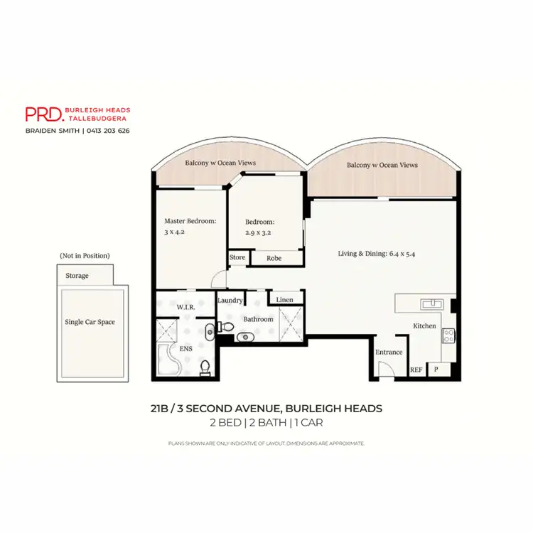 Floorplan of Homely unit listing, 21B/3 Second Avenue, Burleigh Heads QLD 4220