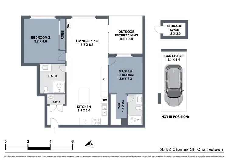 Floorplan of Homely unit listing, 504/2 Charles Street, Charlestown NSW 2290