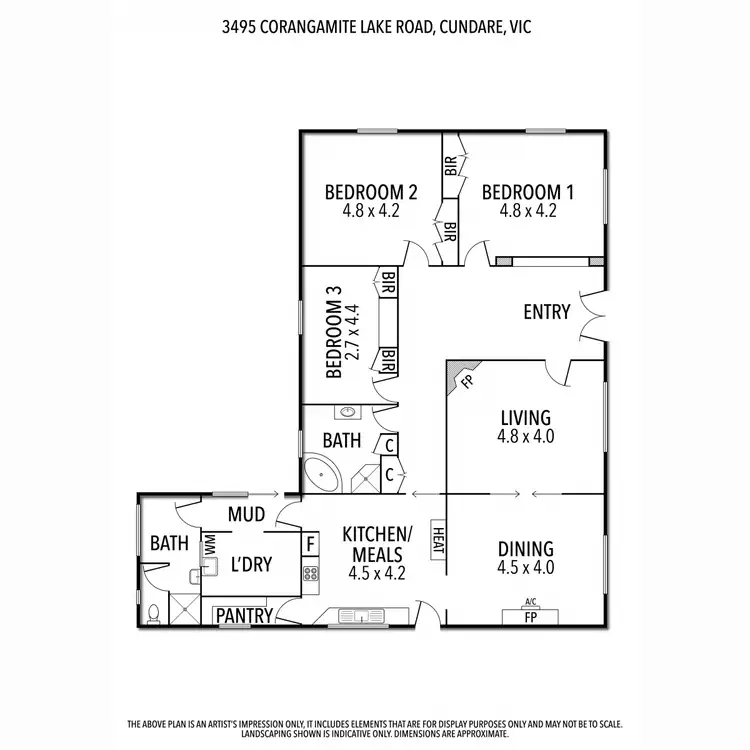 Floorplan of Homely rural property listing, 3495 Corangamite Lake Road, Cundare VIC 3251