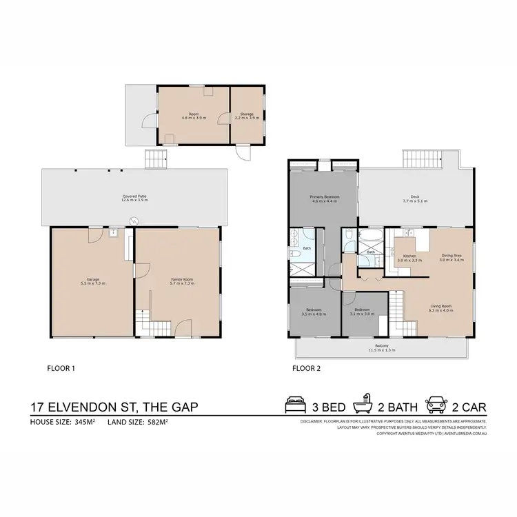 Floorplan of Homely house listing, 17 Elvendon Street, The Gap QLD 4061