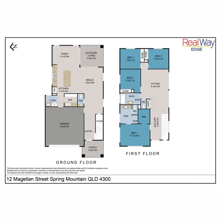 Floorplan of Homely house listing, 12 Magellan Street, Spring Mountain QLD 4300