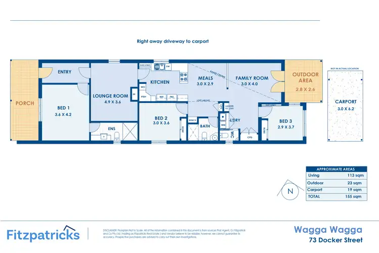 Floorplan of Homely house listing, 73 Docker Street, Wagga Wagga NSW 2650