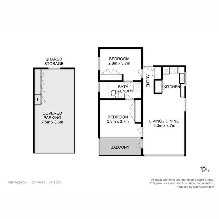Floorplan of Homely apartment listing, 1/9 Clarke Avenue, Battery Point TAS 7004