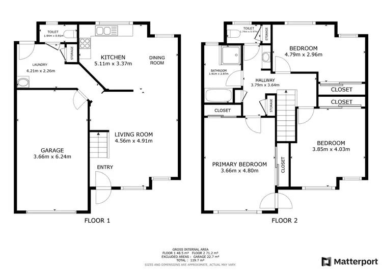 Floorplan of Homely townhouse listing, 3/72 Quay Street, Bundaberg West QLD 4670