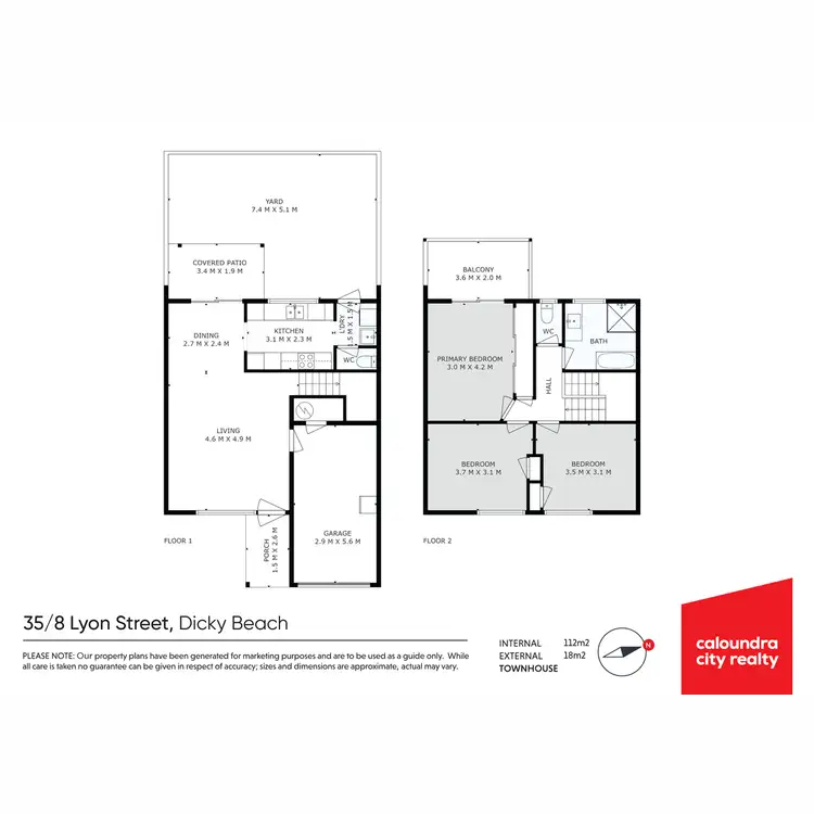 Floorplan of Homely unit listing, 35/8 Lyon Street, Dicky Beach QLD 4551