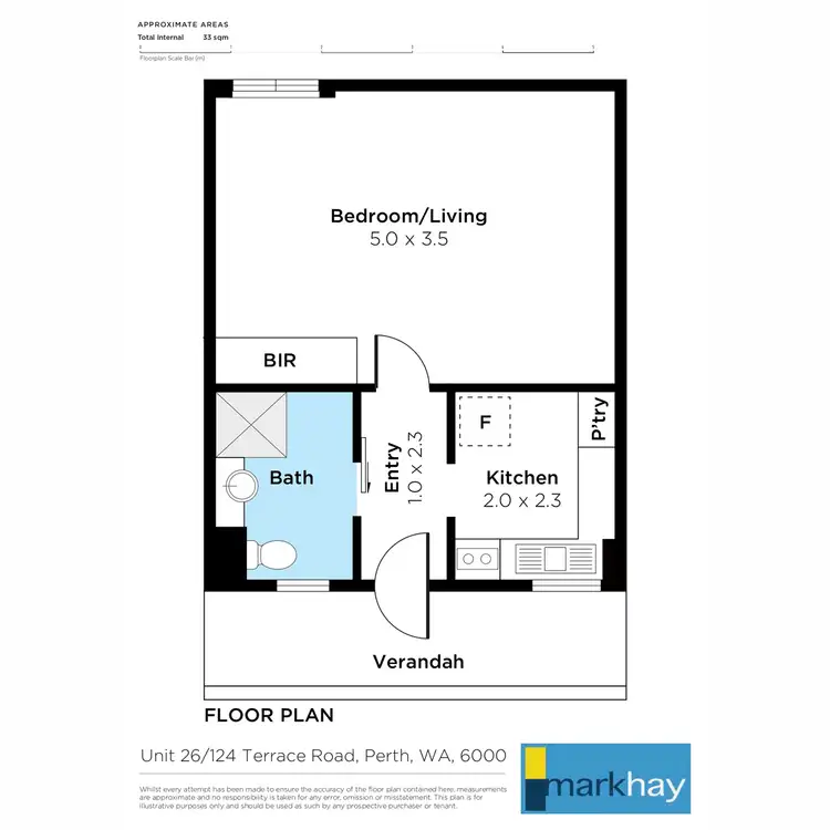 Floorplan of Homely apartment listing, 26/124 Terrace Road, Perth WA 6000