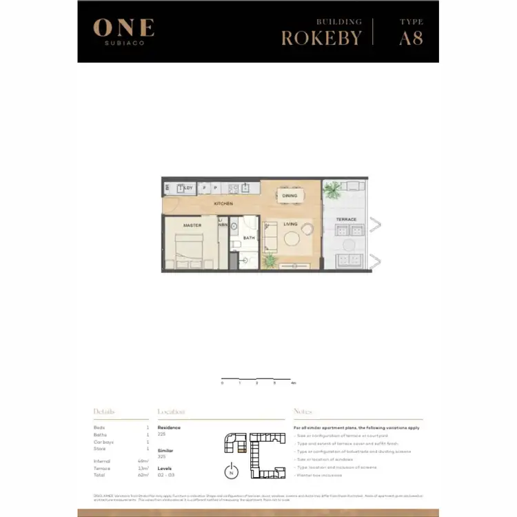 Floorplan of Homely apartment listing, 304/10 Rokeby Road, Subiaco WA 6008