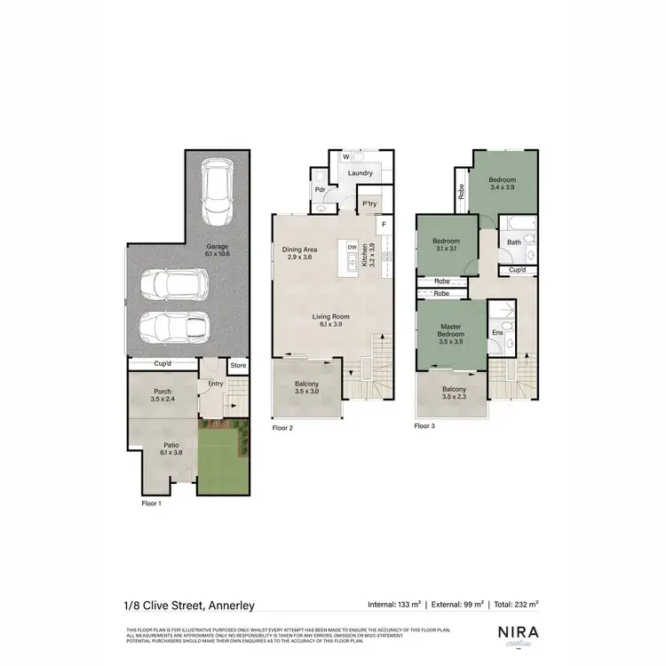 Floorplan of Homely townhouse listing, 1/8 Clive Street, Annerley QLD 4103