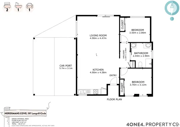 Floorplan of Homely house listing, 197 Lamprill Circle, Herdsmans Cove TAS 7030