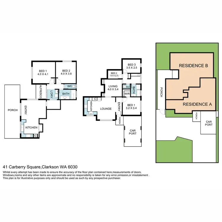 Floorplan of Homely house listing, 41 Carberry Square, Clarkson WA 6030