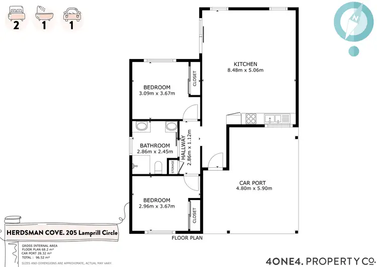 Floorplan of Homely house listing, 205 Lamprill Circle, Herdsmans Cove TAS 7030